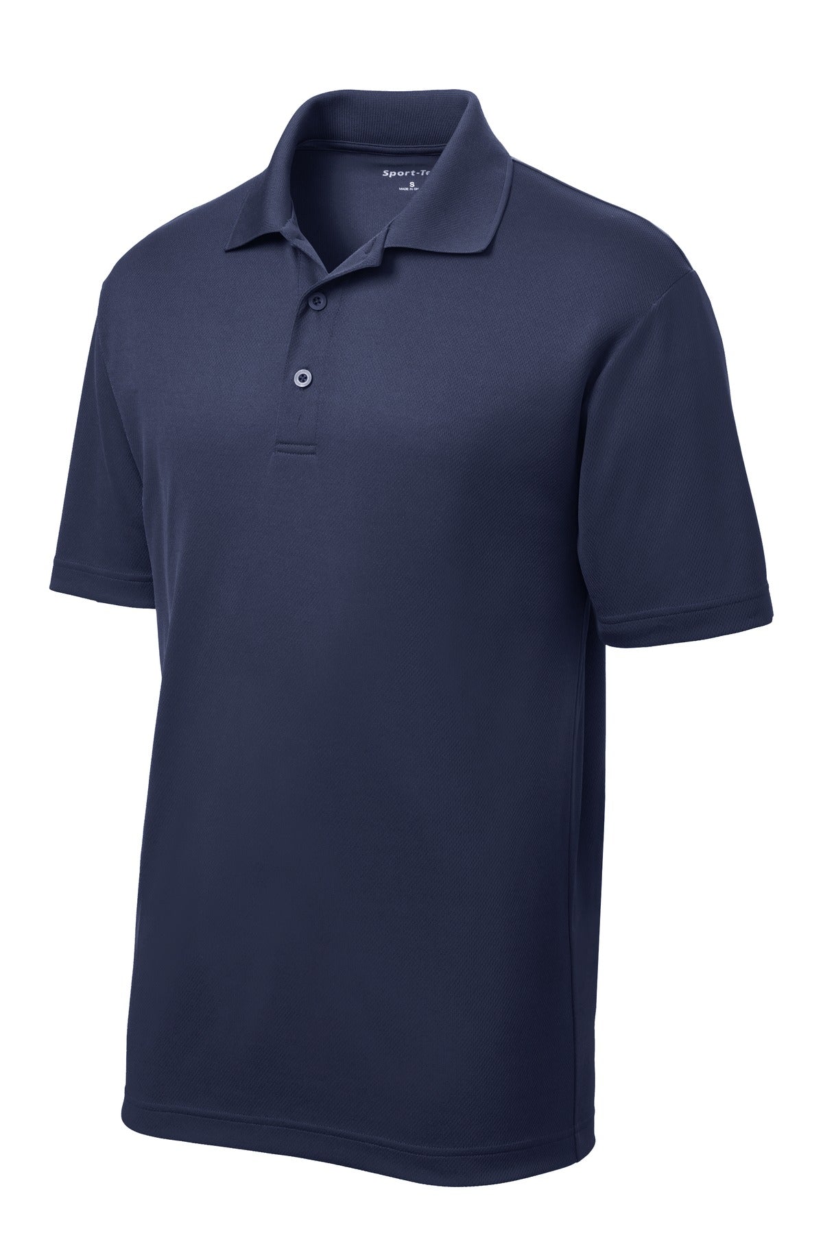 Front View of True Navy Sport-Tek Youth PosiCharge RacerMesh Polo. YST640