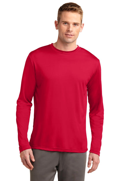 Front View of True Red Sport-Tek Tall Long Sleeve PosiCharge Competitor Tee. TST350LS
