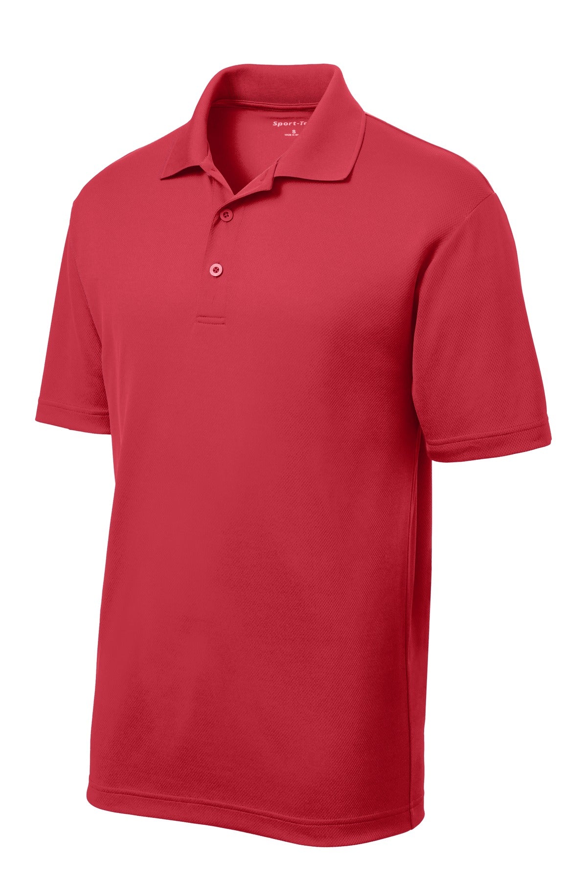 Front View of True Red Sport-Tek Youth PosiCharge RacerMesh Polo. YST640
