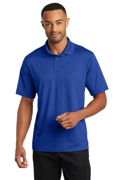 Front View of True Royal CornerStone Micropique Gripper Polo. CS421