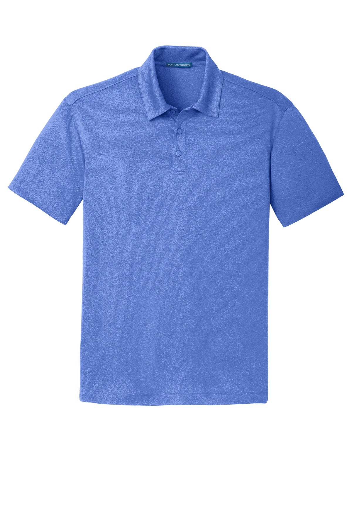 Front View of True Royal Hth Port Authority Trace Heather Polo. K576