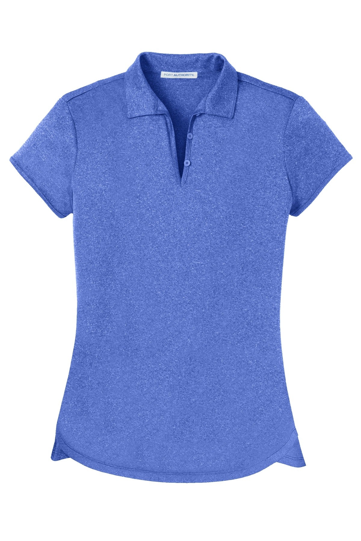 Front View of True Royal Hth Port Authority Women's Trace Heather Polo. L576