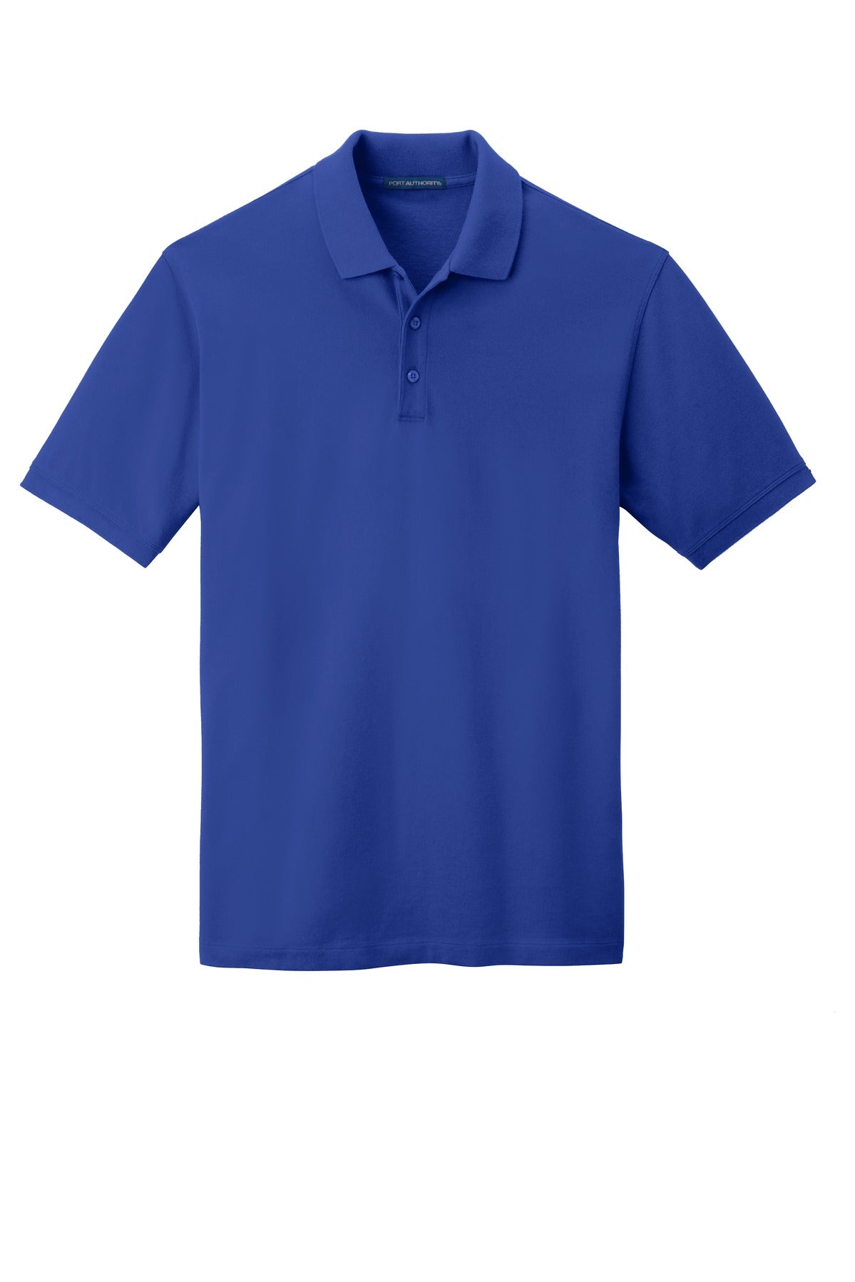 Front View of True Royal Port Authority EZCotton Polo. K8000