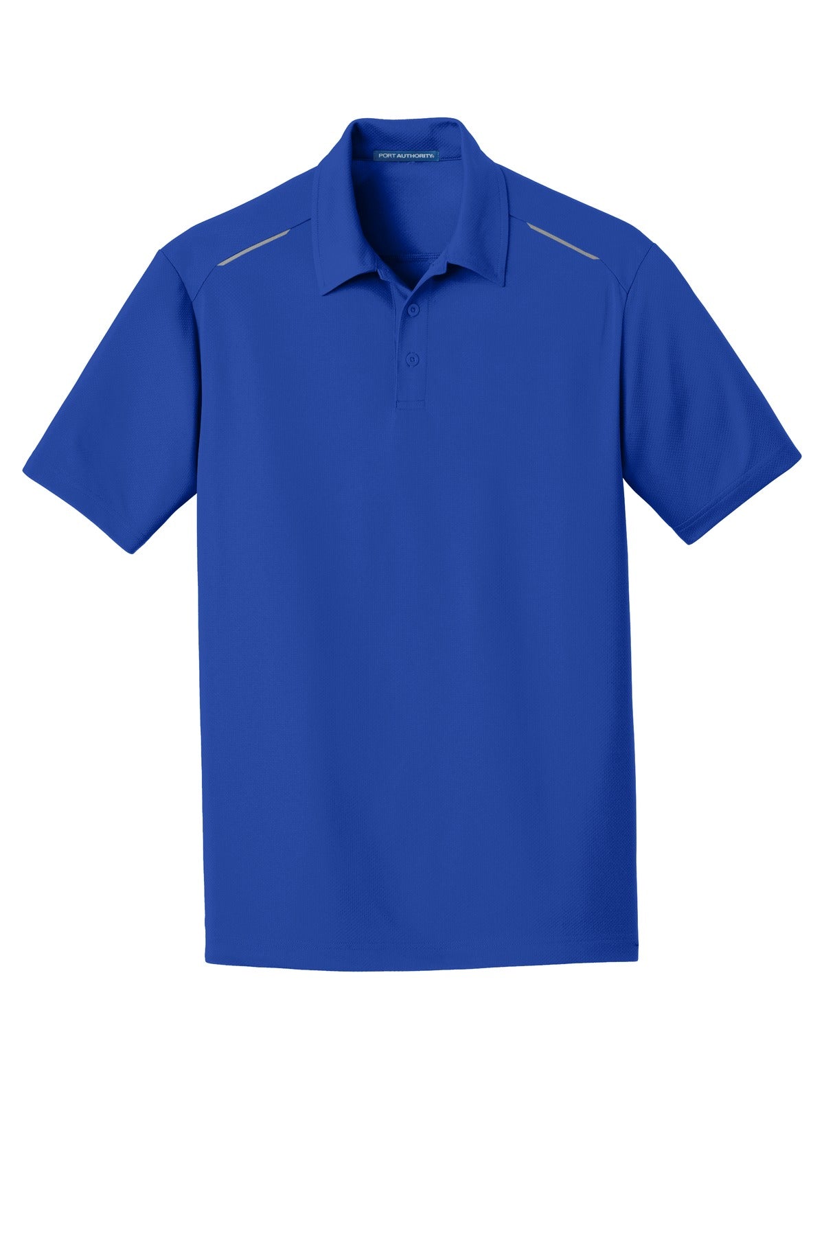 Front View of True Royal Port Authority Pinpoint Mesh Polo. K580