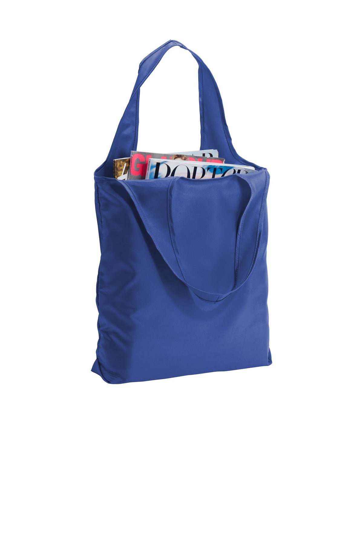 Front View of True Royal Port Authority Ultra-Core Shopper Tote BG416