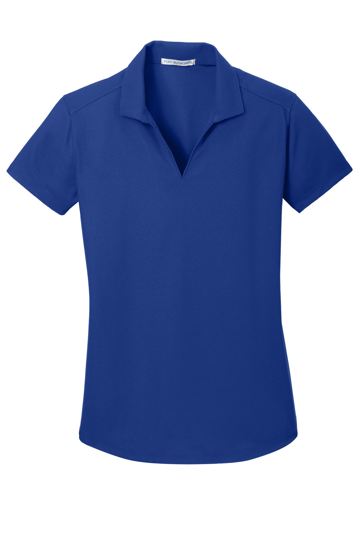 Front View of True Royal Port Authority Women's Dry Zone Grid Polo. L572