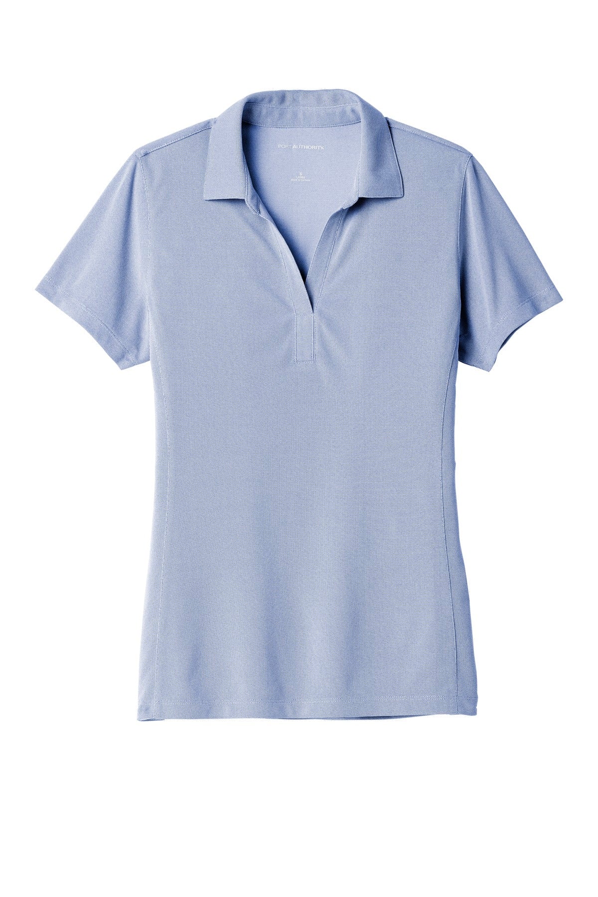 Front View of True Royal Port Authority Women's Poly Oxford Pique Polo. LK582
