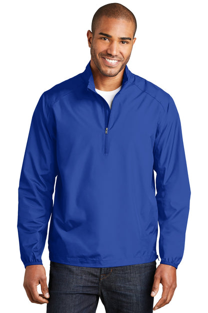 Front View of True Royal Port Authority Zephyr 1/2-Zip Pullover. J343