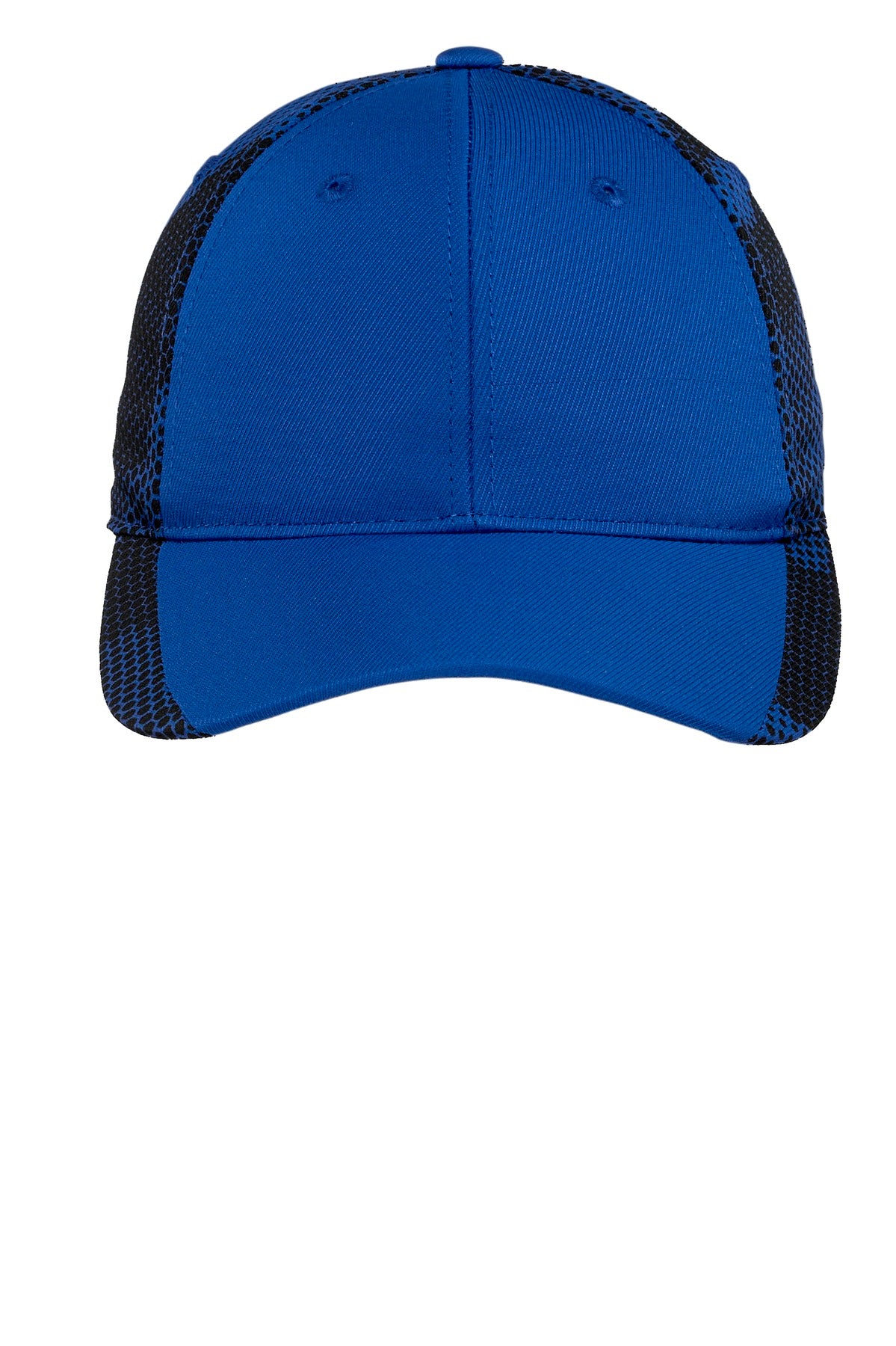 Front View of True Royal Sport-Tek CamoHex Cap. STC23