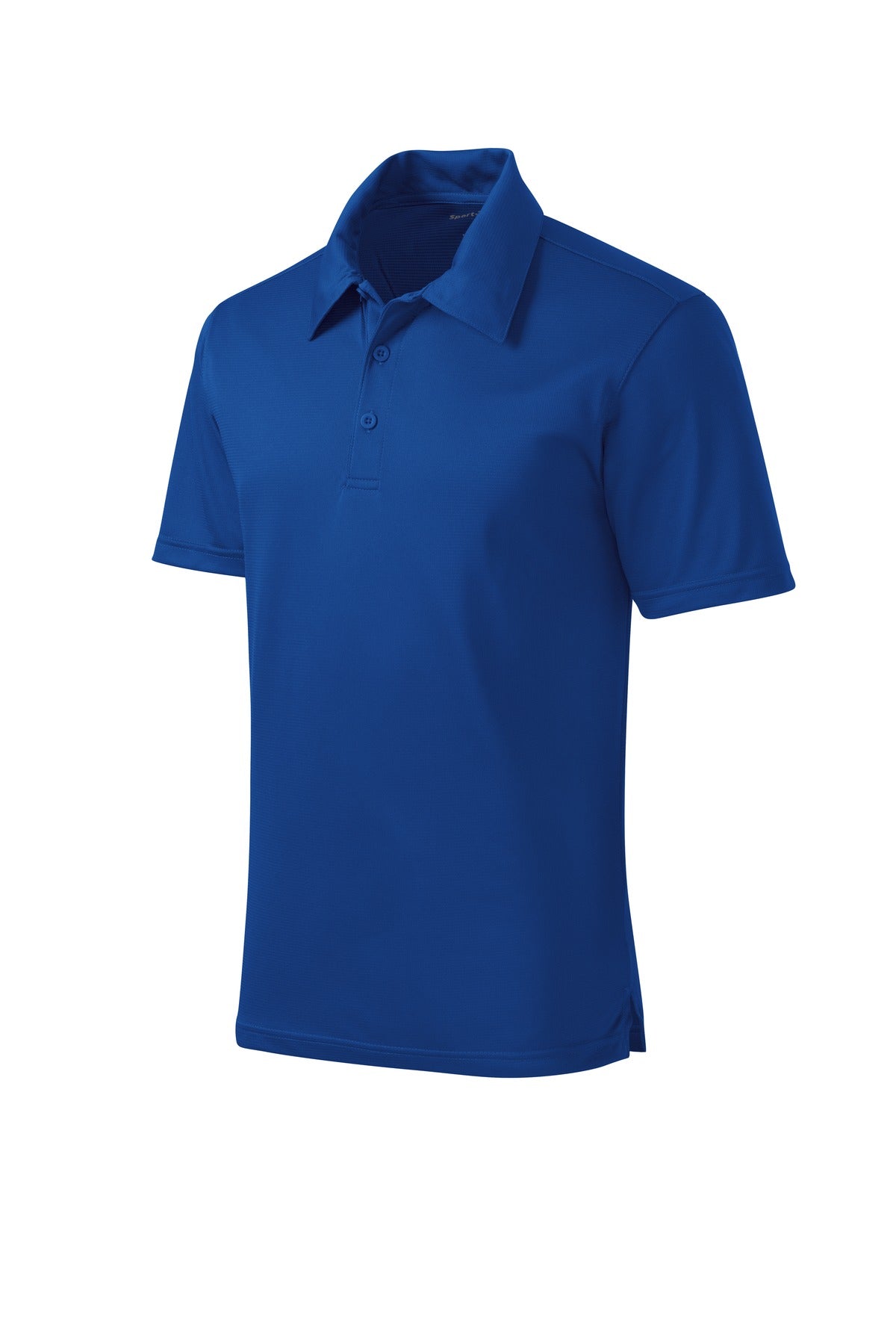 Front View of True Royal Sport-Tek PosiCharge Active Textured Polo. ST690
