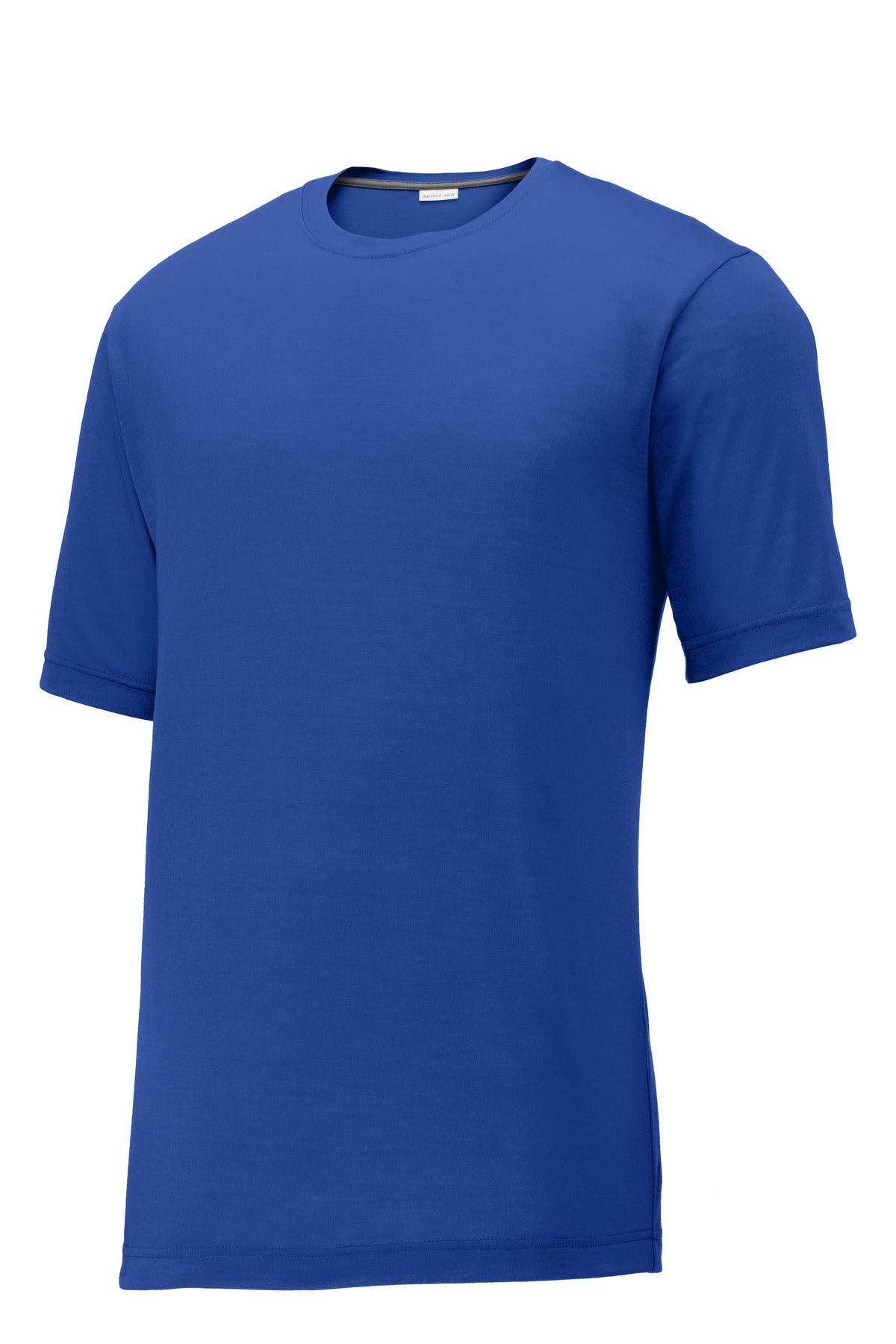 Front View of True Royal Sport-Tek PosiCharge Competitor Cotton Touch Tee. ST450