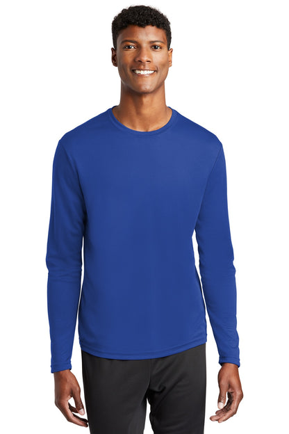 Front View of True Royal Sport-Tek PosiCharge RacerMesh Long Sleeve Tee. ST340LS