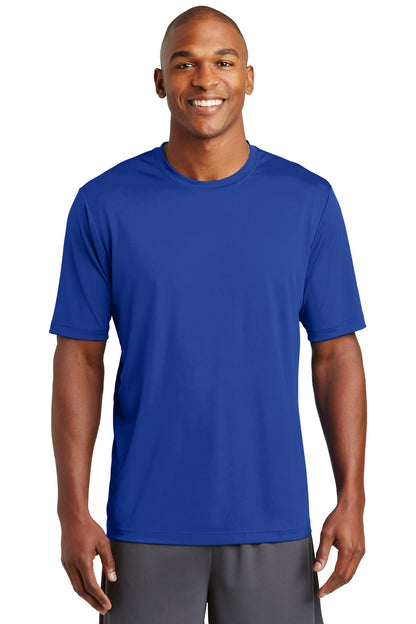 Front View of True Royal Sport-Tek PosiCharge Tough Tee . ST320