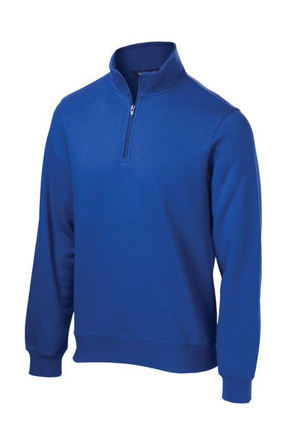 Front View of True Royal Sport-Tek Tall 1/4-Zip Sweatshirt. TST253