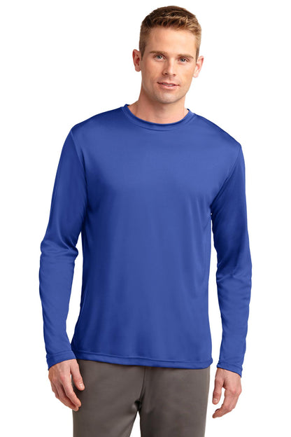 Front View of True Royal Sport-Tek Tall Long Sleeve PosiCharge Competitor Tee. TST350LS