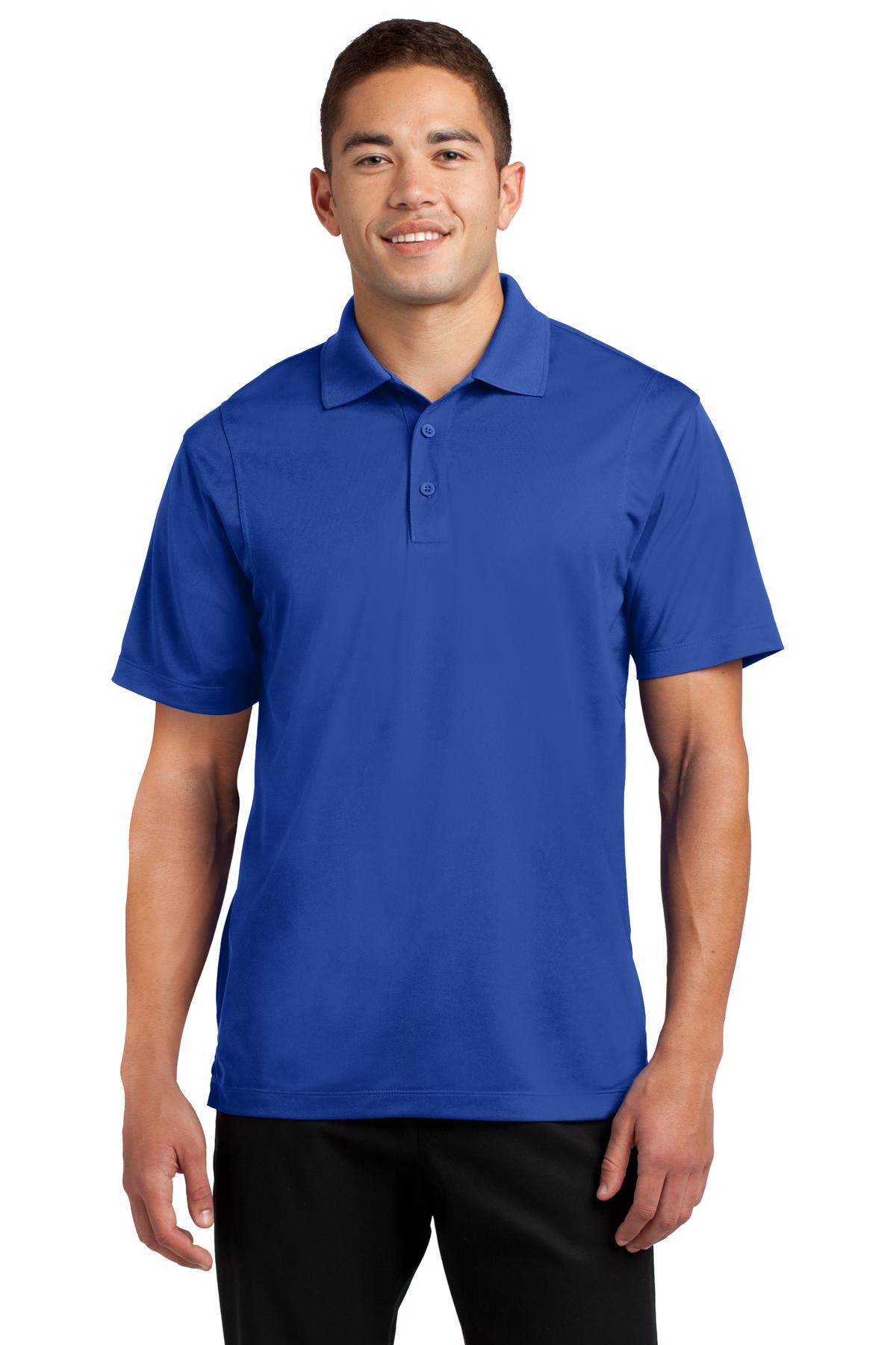 Front View of True Royal Sport-Tek Tall Micropique Sport-Wick Polo. TST650