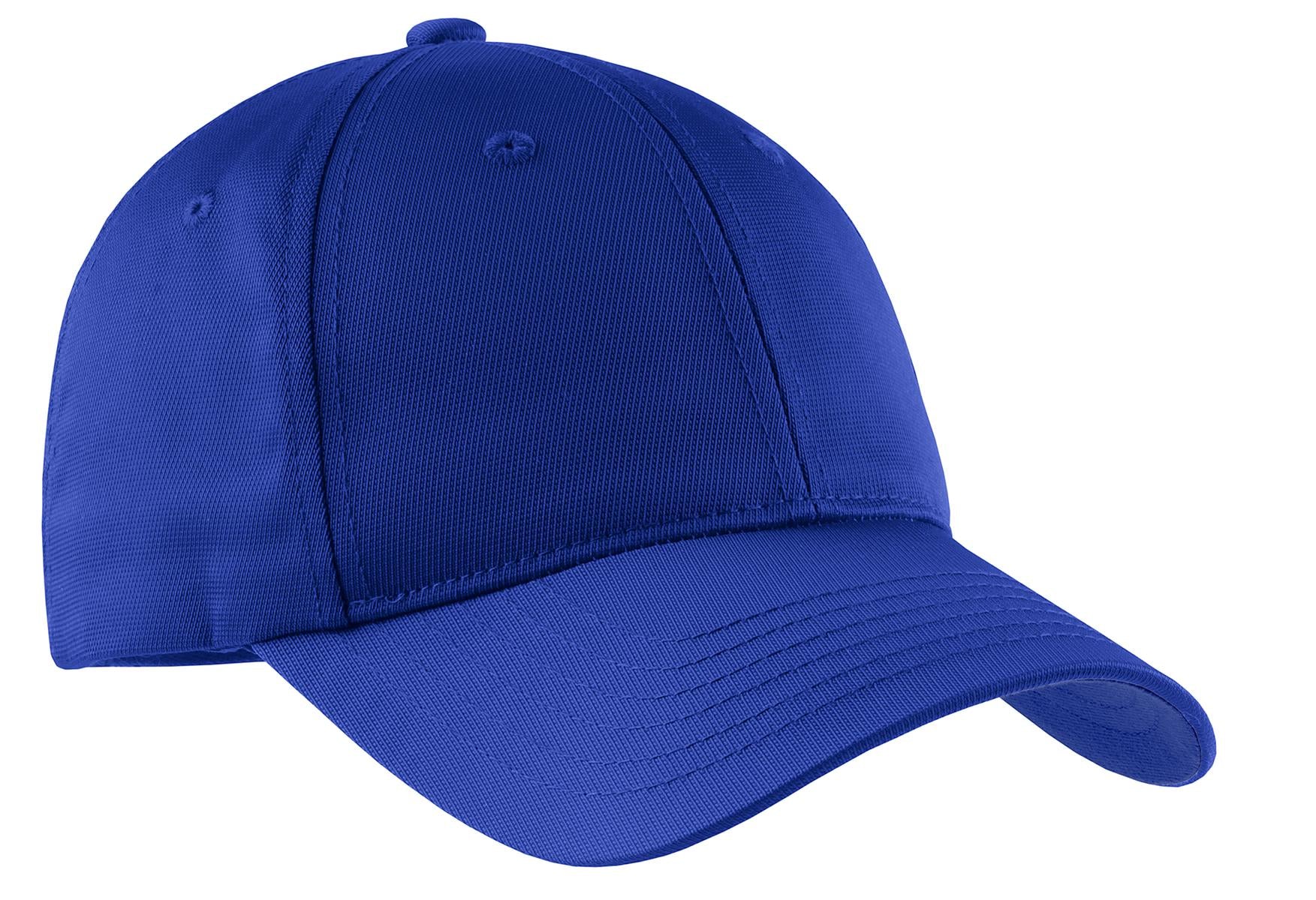 Front View of True Royal Sport-Tek Youth Dry Zone Nylon Cap. YSTC10