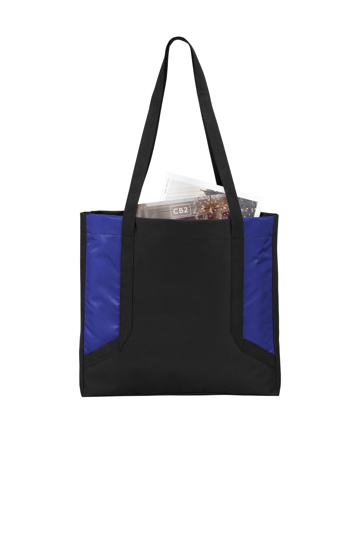 Front View of True Royal/Blk Port Authority Circuit Tote. BG417