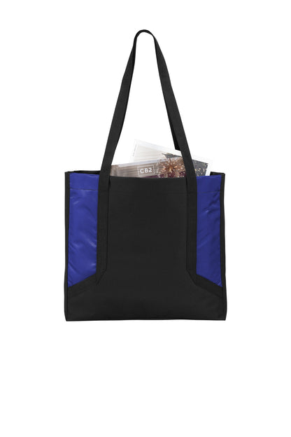 Front View of True Royal/Blk Port Authority Circuit Tote. BG417