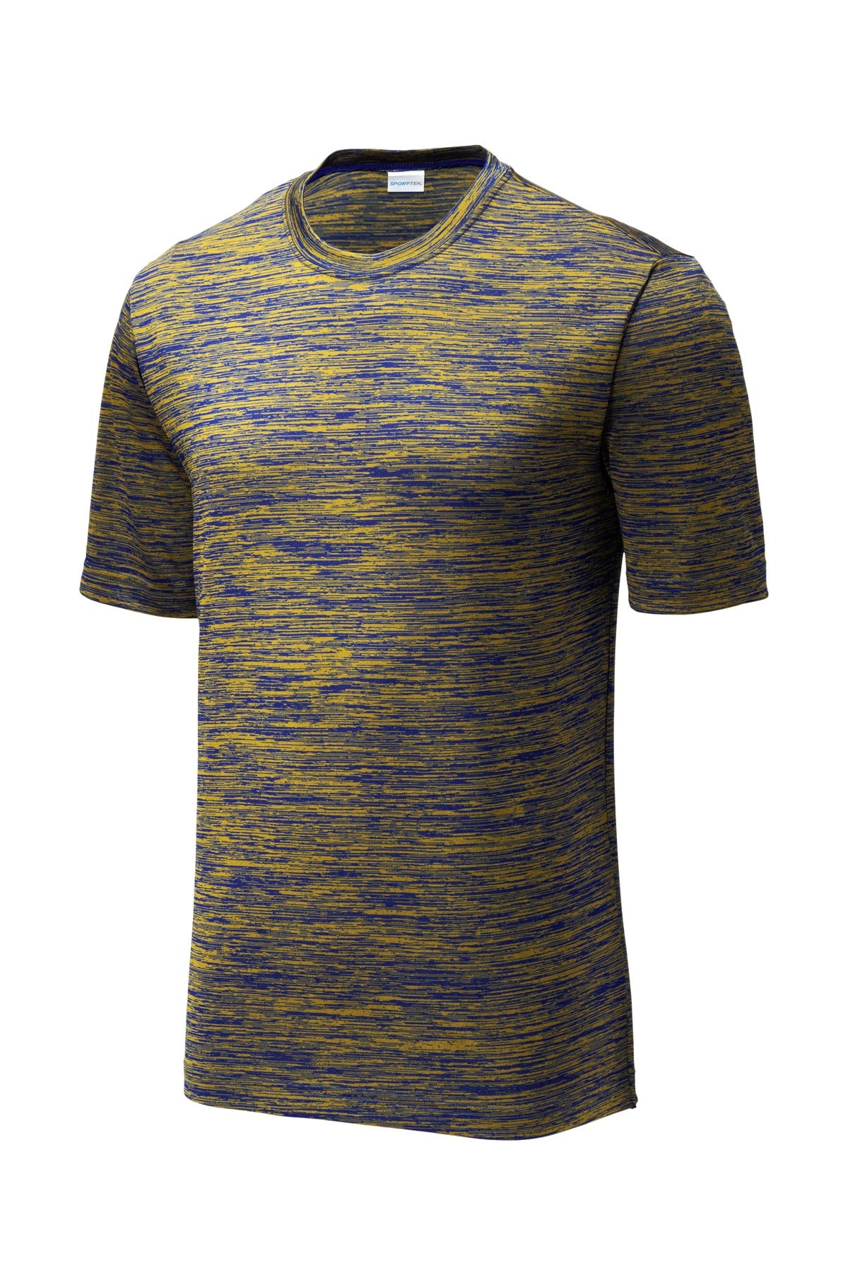 Front View of True Roy/Gld E Sport-Tek PosiCharge Electric Heather Tee. ST390
