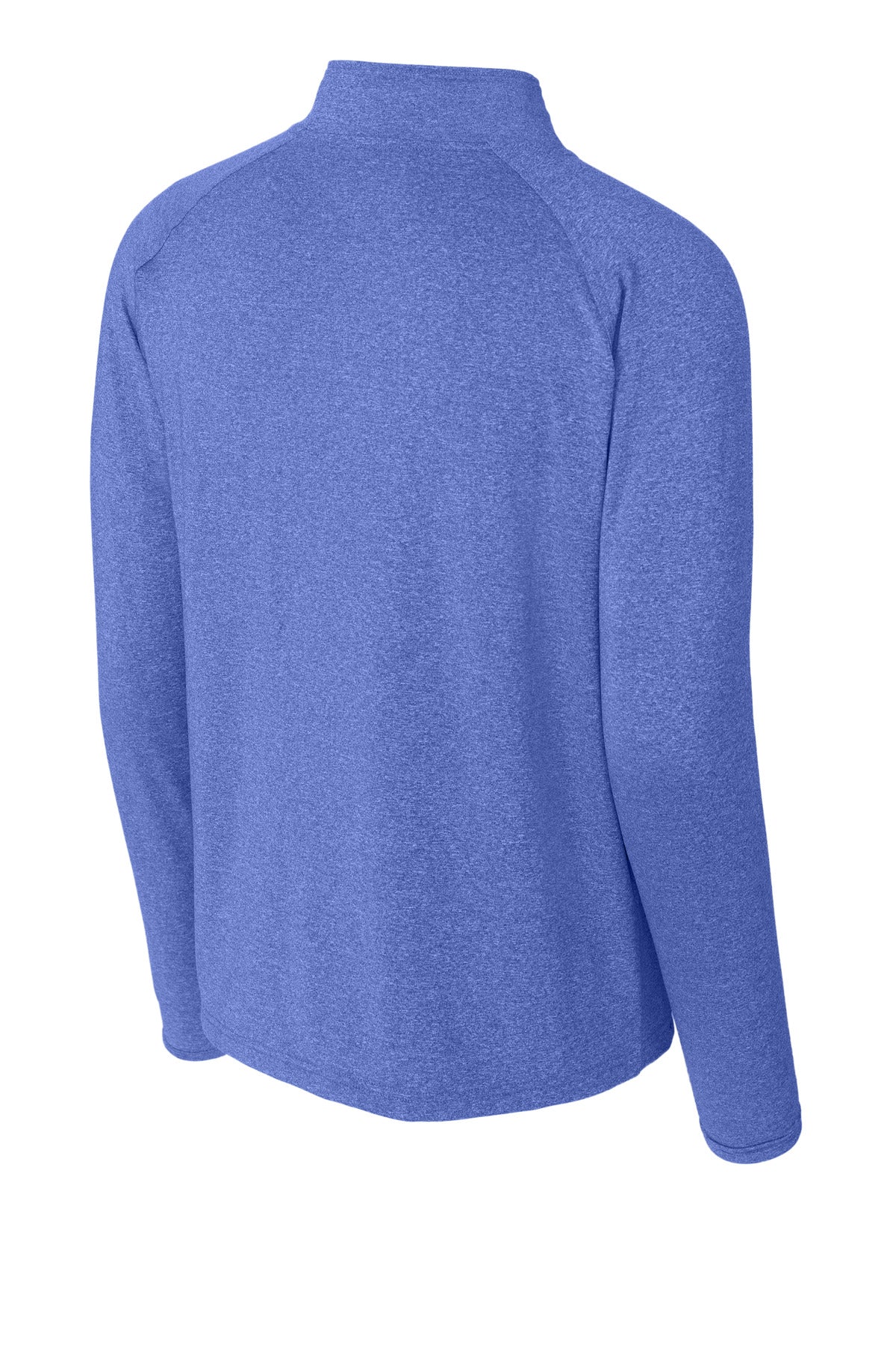 Front View of True Ryl Hthr Sport-Tek Sport-Wick Stretch 1/4-Zip Pullover. ST850