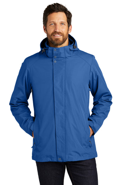 Front View of TrueBlue Port Authority All-Weather 3-in-1 Jacket J123
