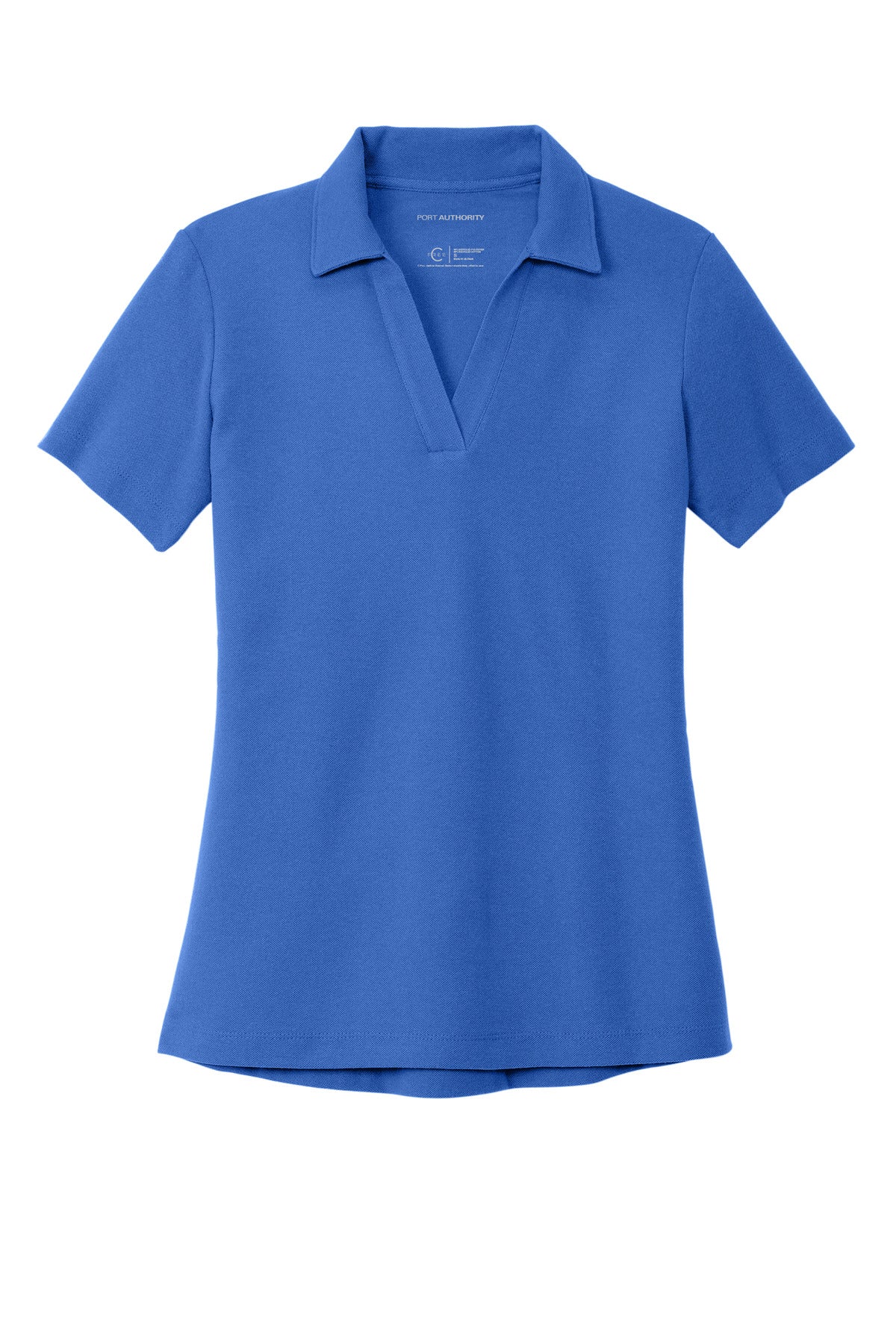 Front View of TrueBlue Port Authority Women's C-FREE Cotton Blend Pique Polo LK867