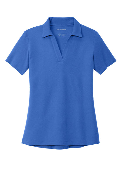 Front View of TrueBlue Port Authority Women's C-FREE Cotton Blend Pique Polo LK867