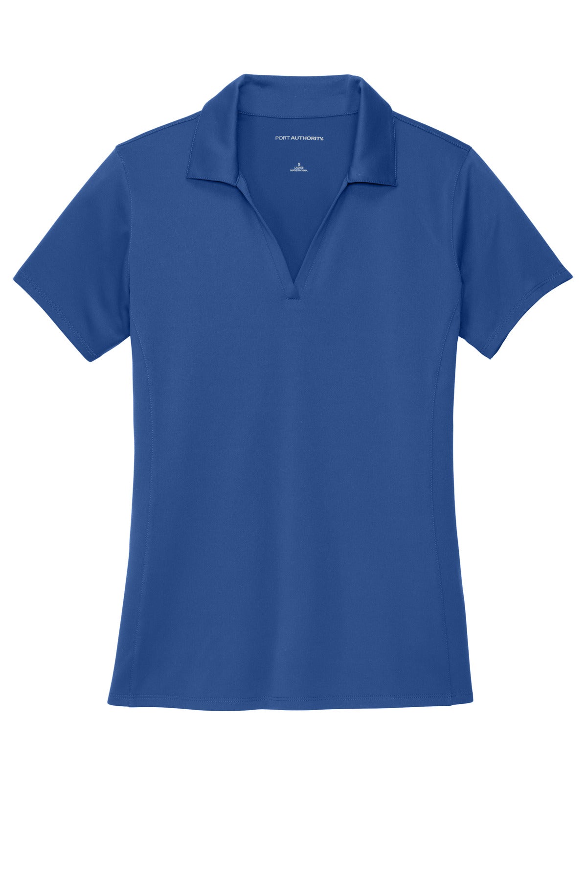 Front View of TrueBlue Port Authority Women's Performance Staff Polo LK398
