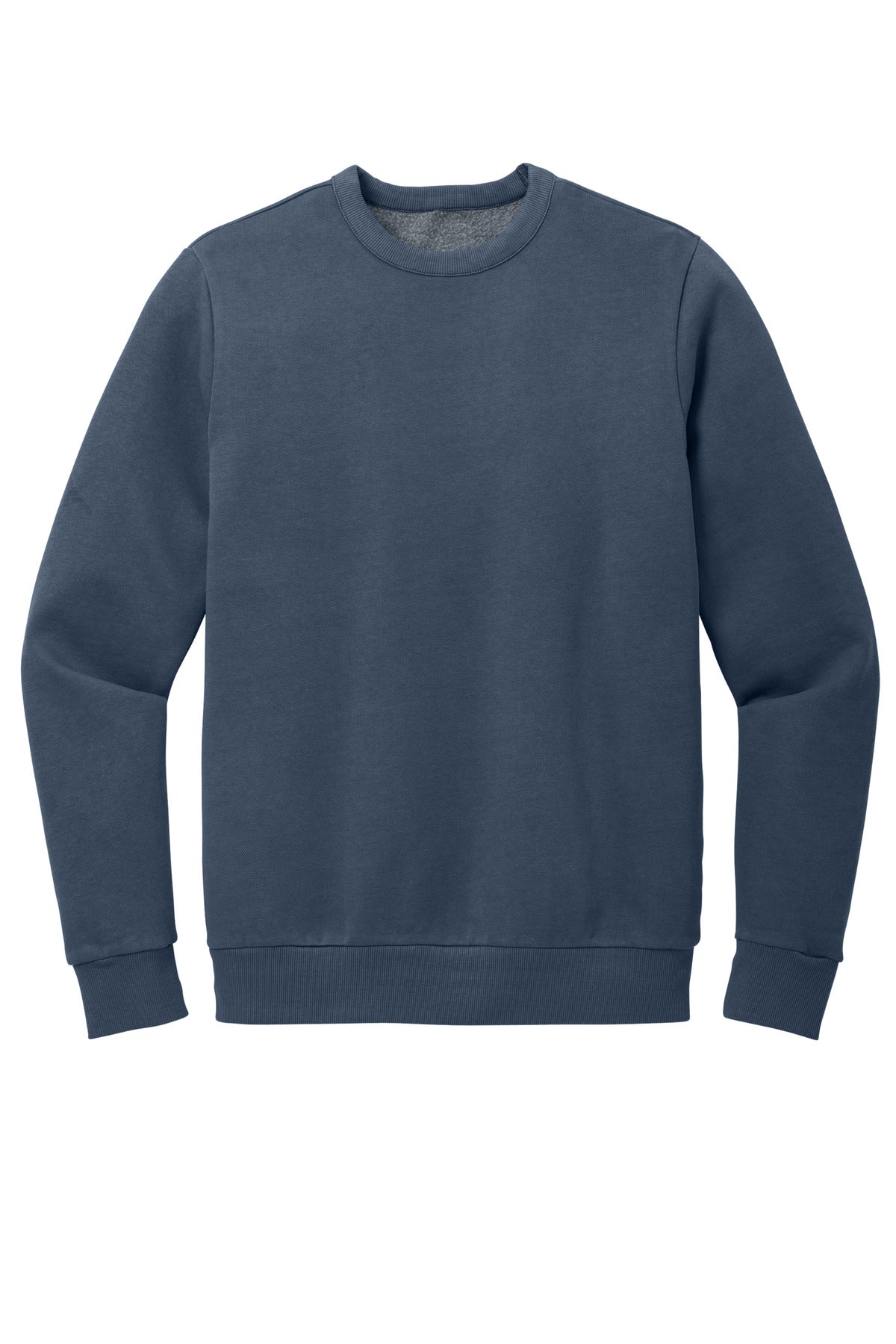 Front View of TrueNavy District Wash Fleece Crew DT2204