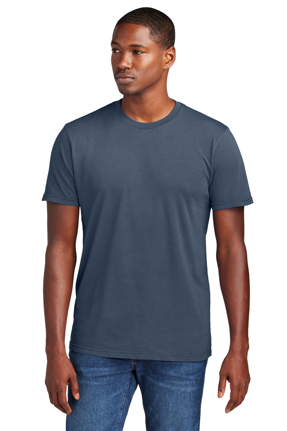 Front View of TrueNavy District Wash Tee DT2101