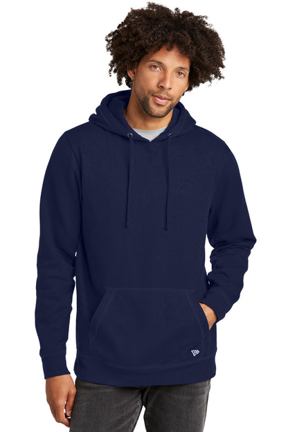 Front View of TrueNavy New Era Comeback Fleece Pullover Hoodie NEA550