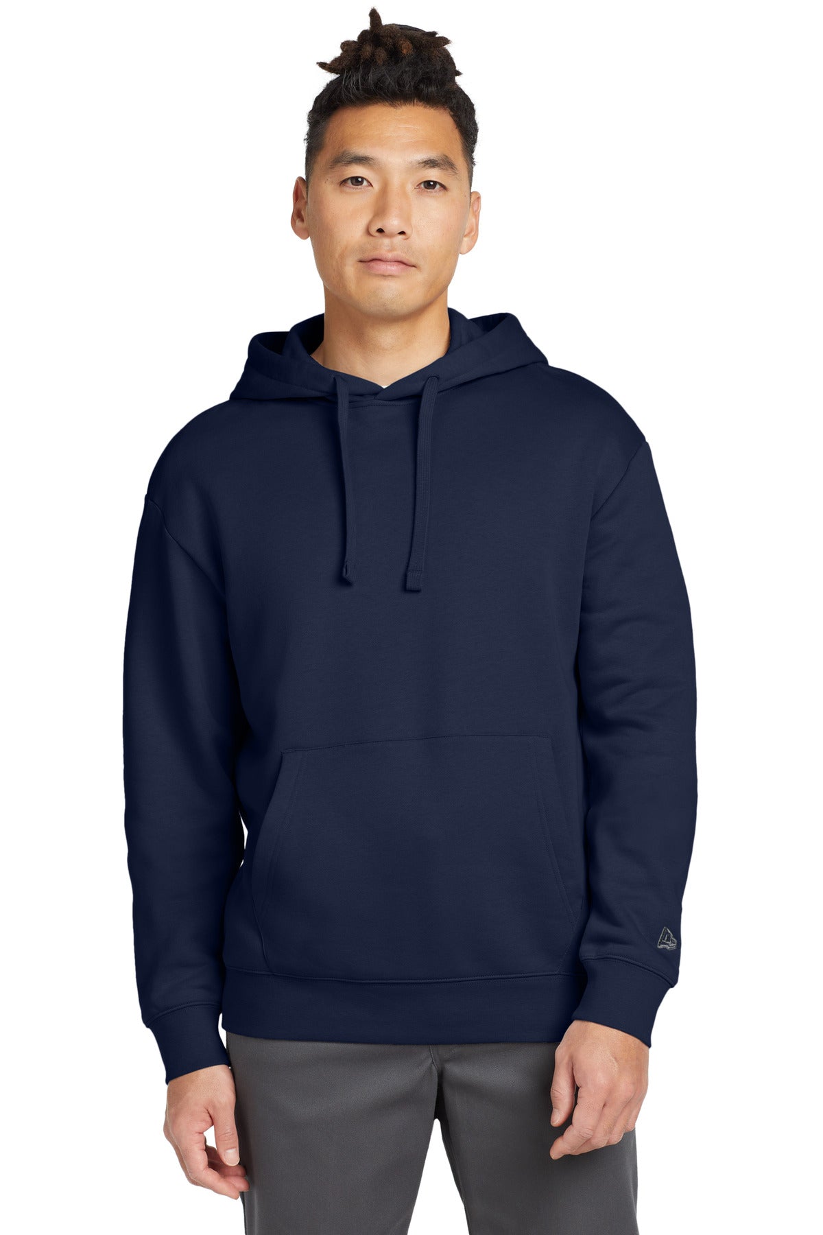 Front View of TrueNavy New Era Heritage Fleece Pullover Hoodie NEA525