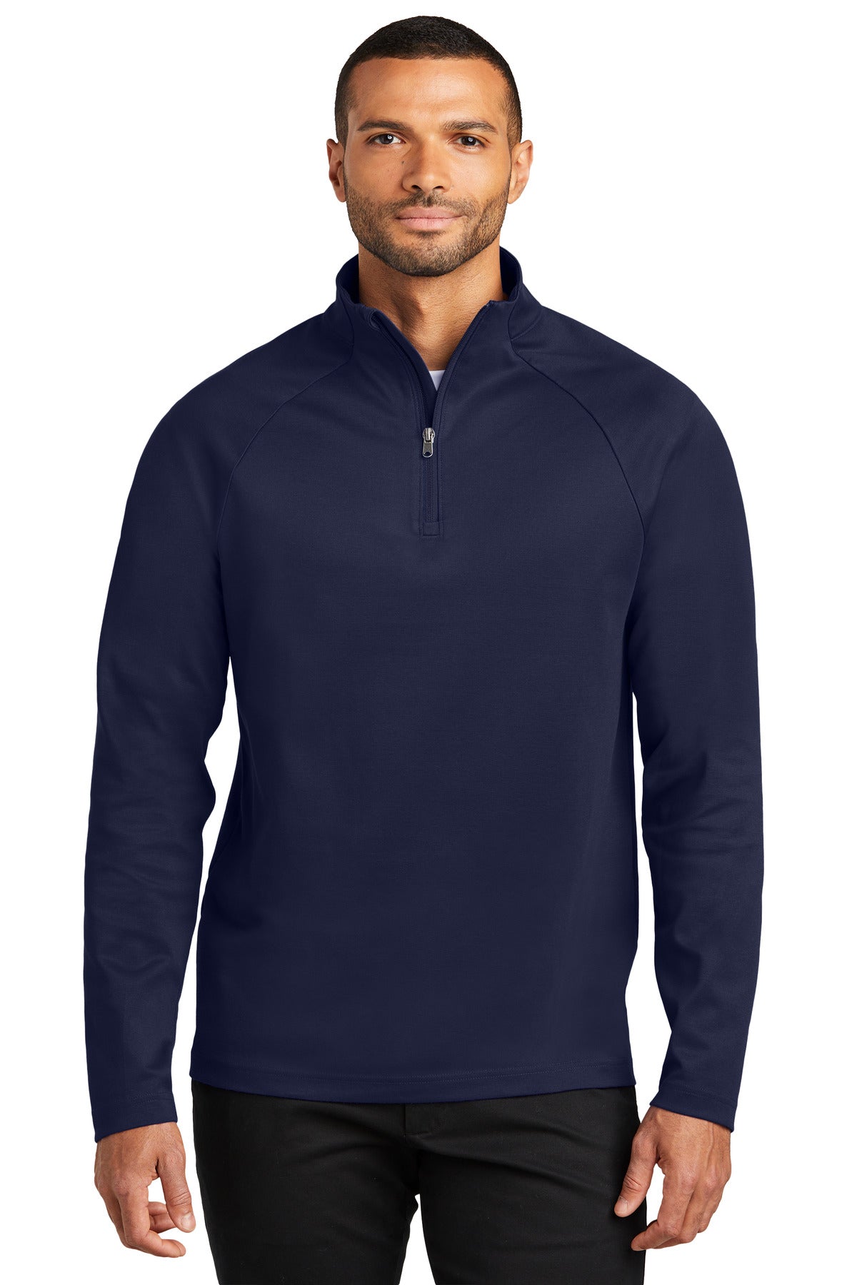 Front View of TrueNavy Port Authority C-FREE Cypress 1/4-Zip K870