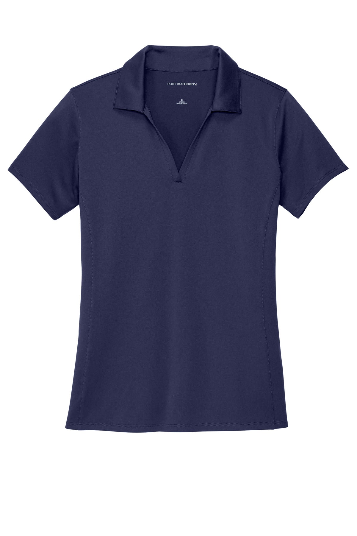 Front View of TrueNavy Port Authority Women's Performance Staff Polo LK398