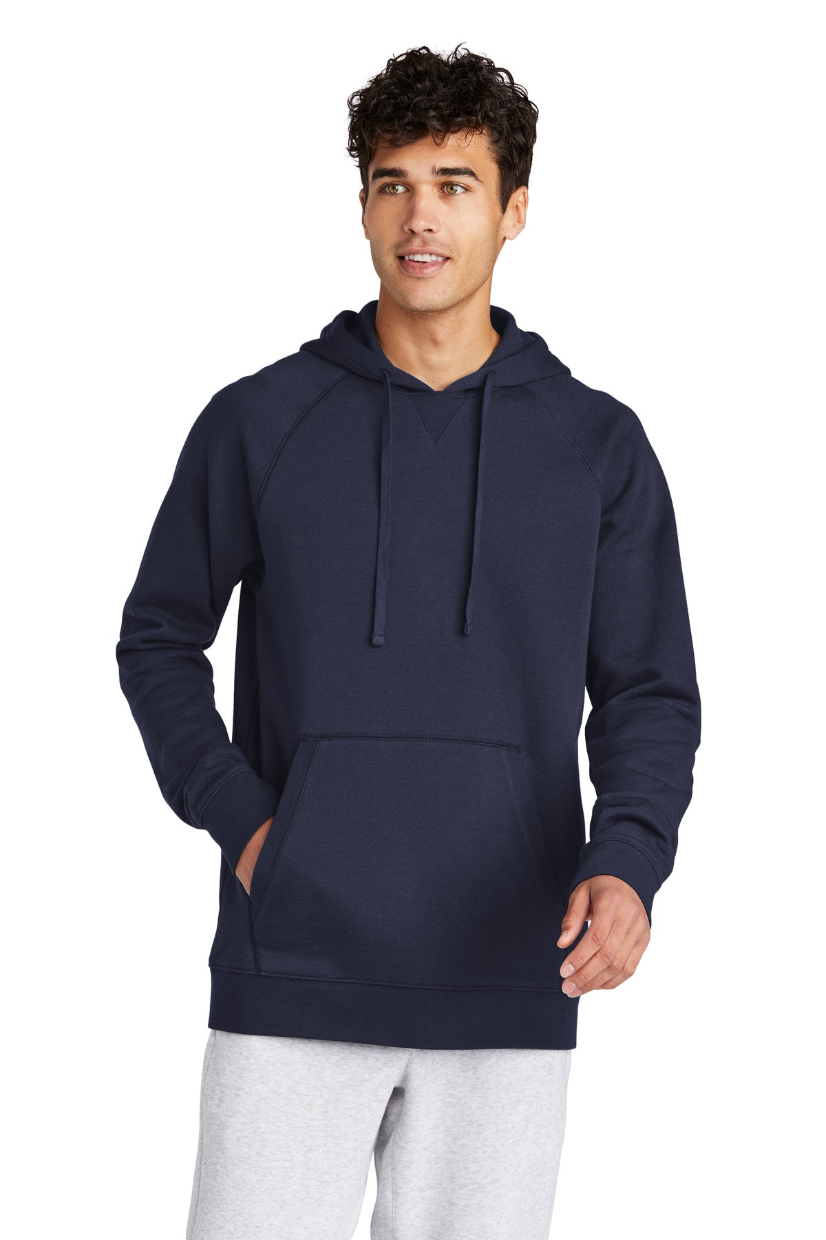 Front View of TrueNavy Sport-Tek Drive Fleece Pullover Hoodie STF200