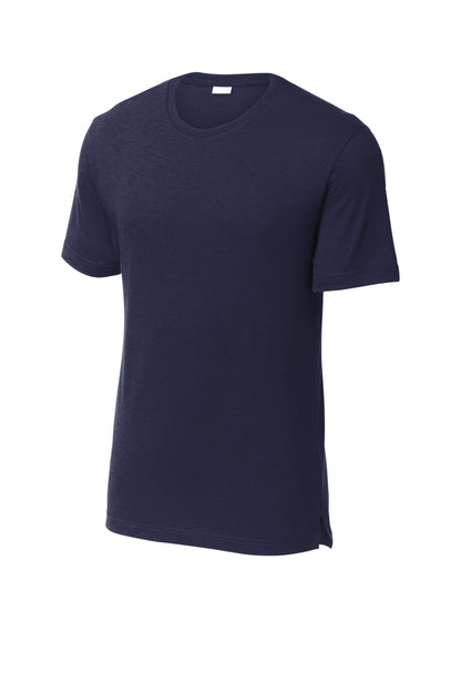 Front View of TrueNavy Sport-Tek PosiCharge Strive Tee. ST430