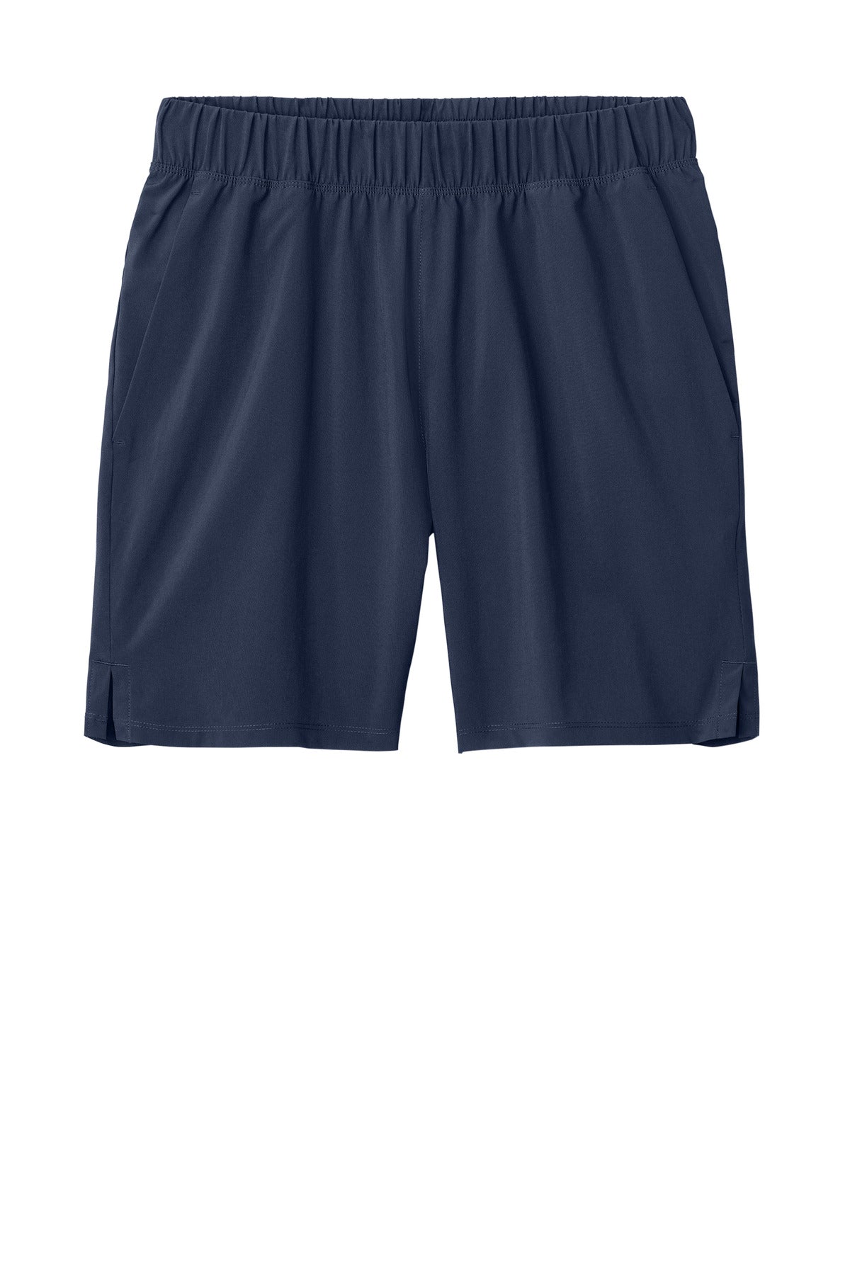 Front View of TrueNavy Sport-Tek Repeat 7" Short ST485