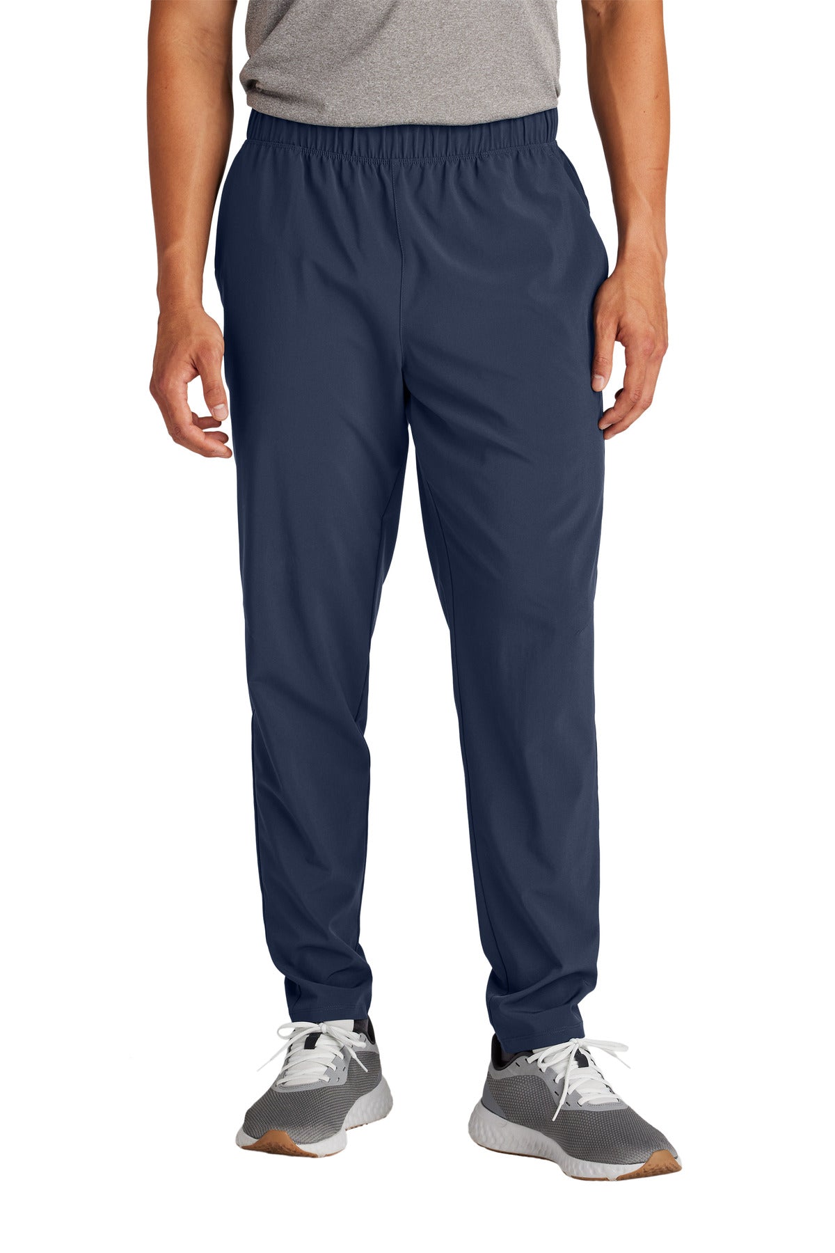 Front View of TrueNavy Sport-Tek Repeat Pant PST485