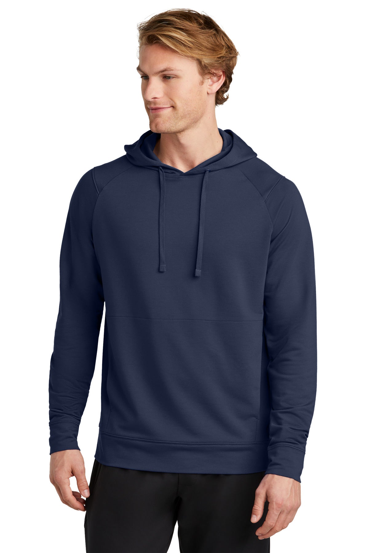 Front View of TrueNavy Sport-Tek Sport-Wick Flex Fleece Pullover Hoodie ST562