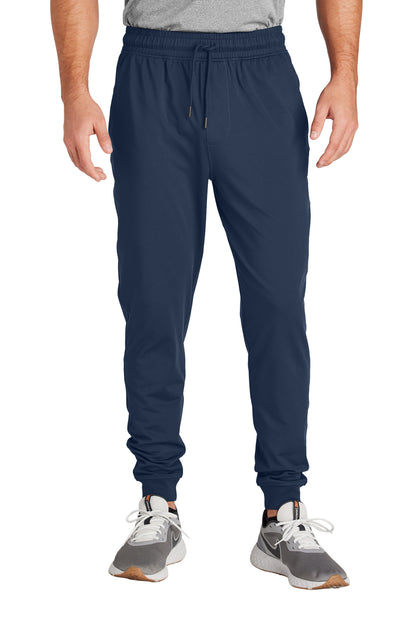 Front View of TrueNavy Sport-Tek Sport-Wick Stretch Jogger PST858