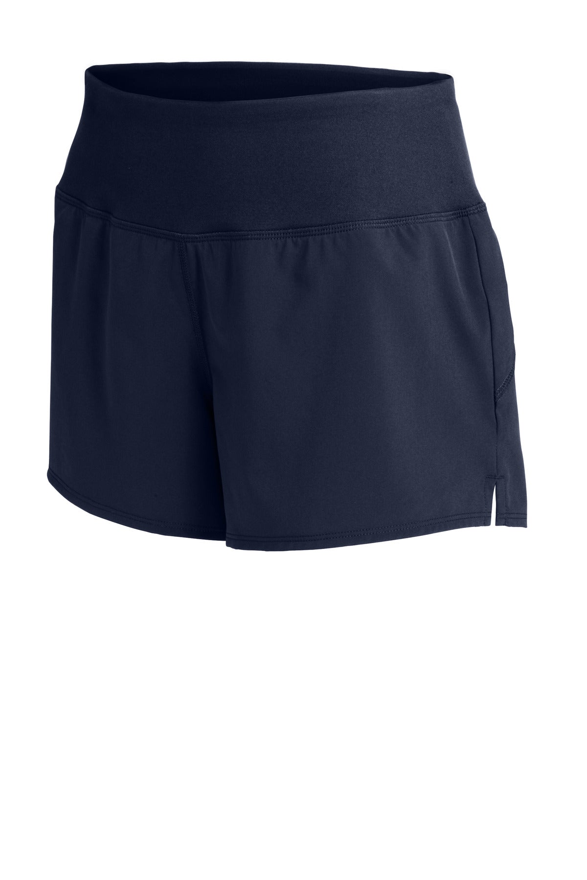 Front View of TrueNavy Sport-Tek Women's Repeat Short LST485
