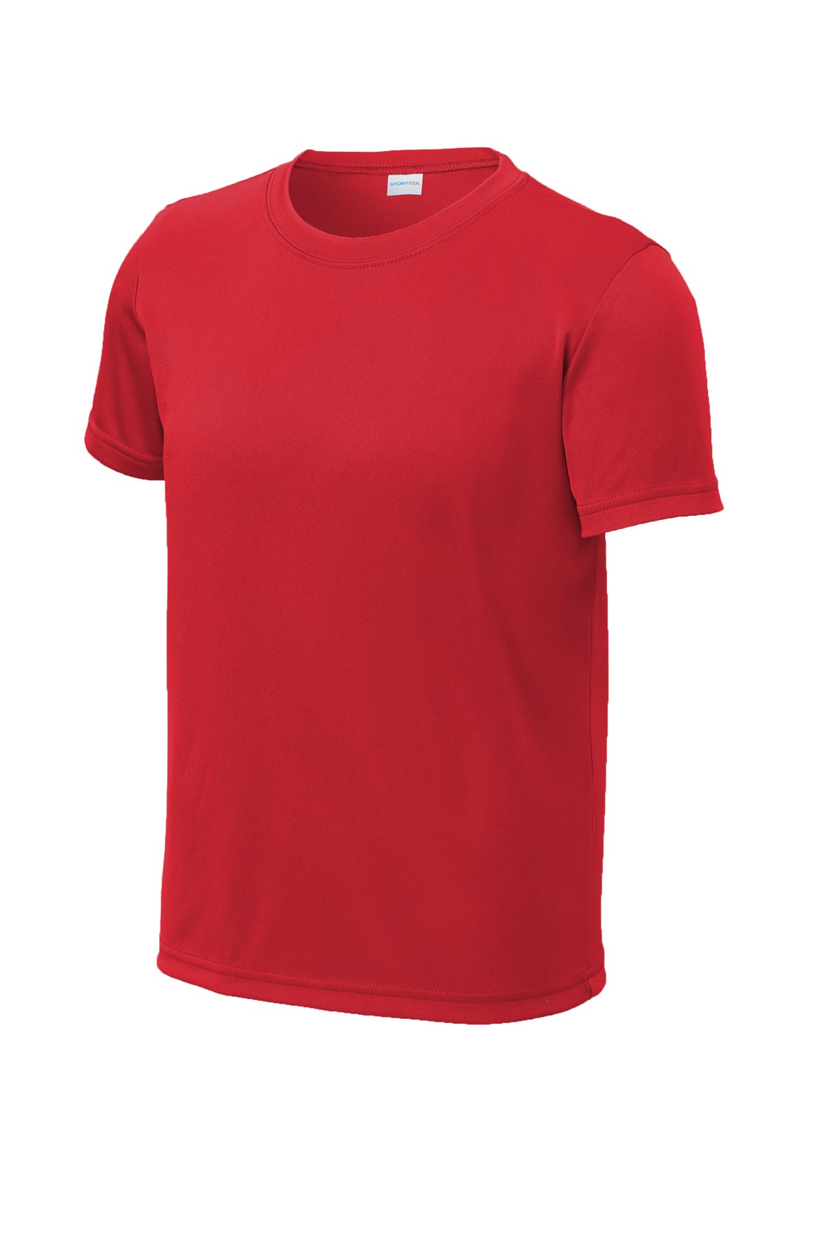 Front View of TrueRed Sport-Tek Youth PosiCharge Re-Compete Tee YST720