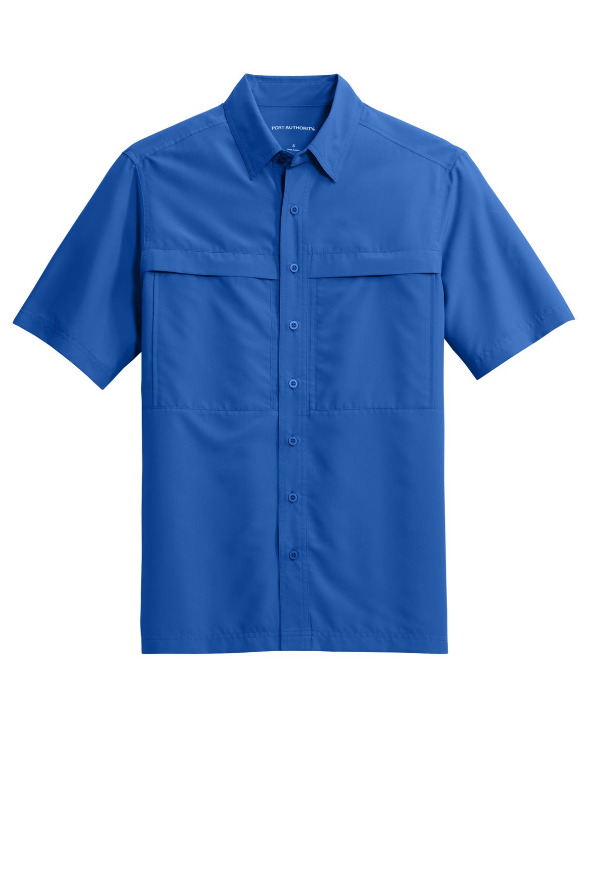 Front View of TrueRoyal Port Authority Short Sleeve UV Daybreak Shirt W961