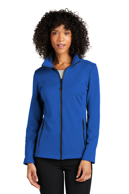 Front View of TrueRoyal Port Authority Women's Collective Tech Soft Shell Jacket L921