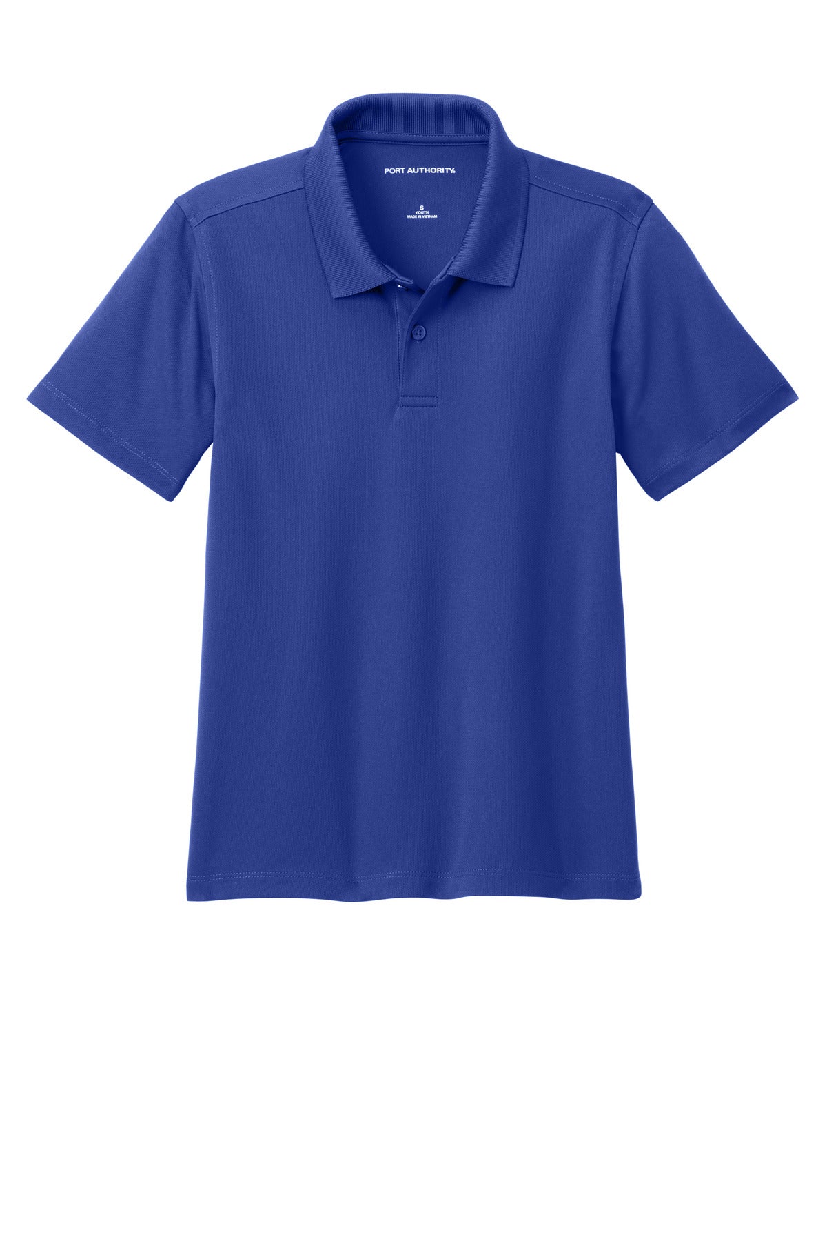 Front View of TrueRoyal Port Authority Youth Dry Zone UV Micro-Mesh Polo Y110