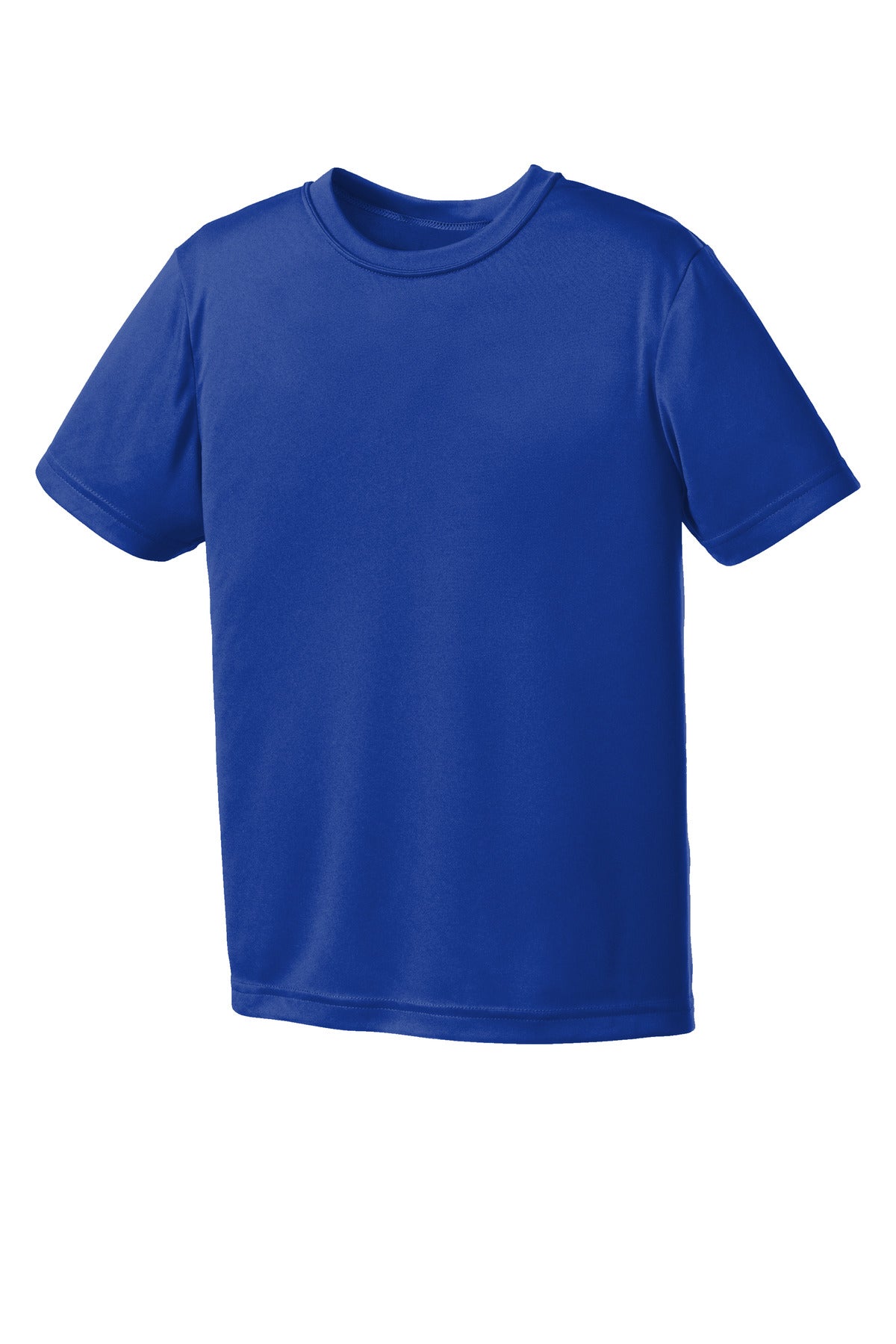Front View of TrueRoyal Port & Company Youth Performance Tee. PC380Y