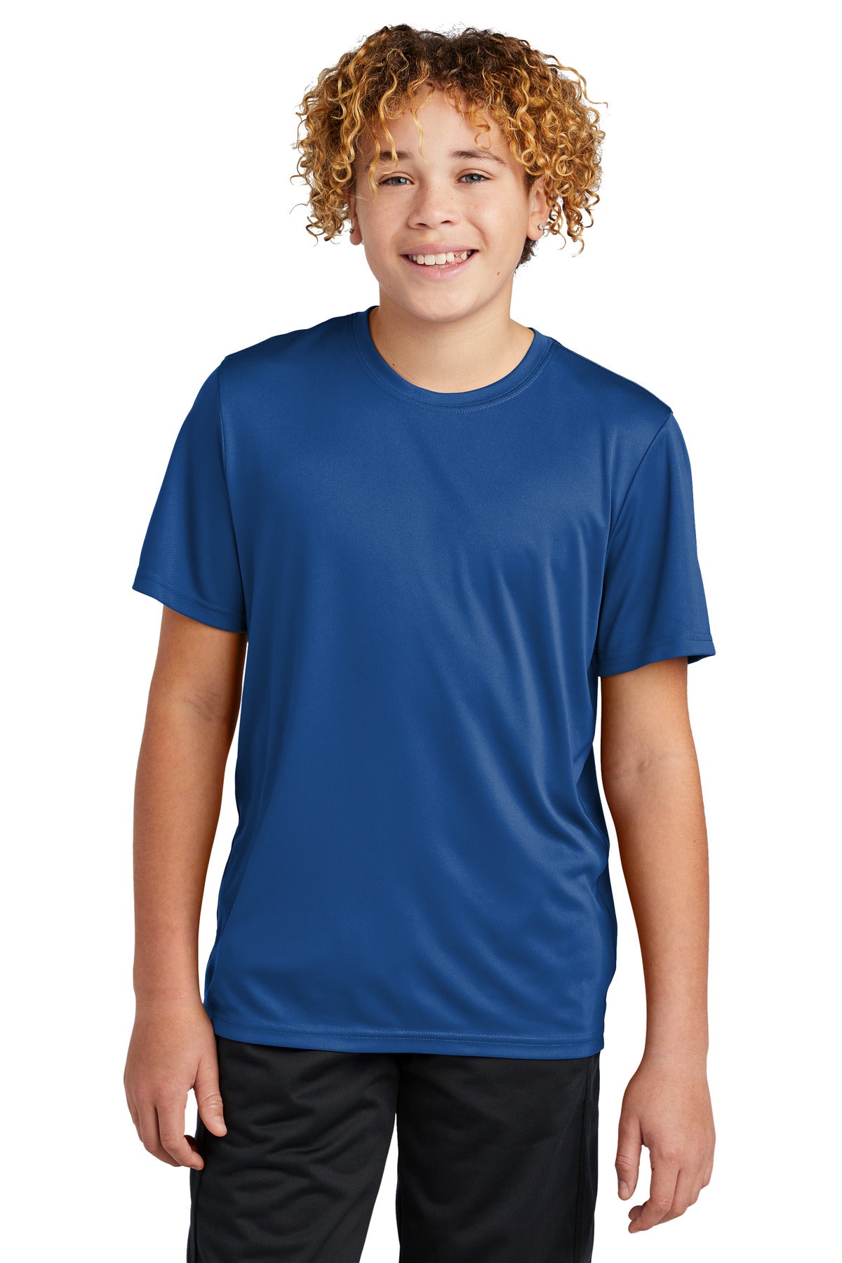 Front View of TrueRoyal Sport-Tek Youth PosiCharge Re-Compete Tee YST720
