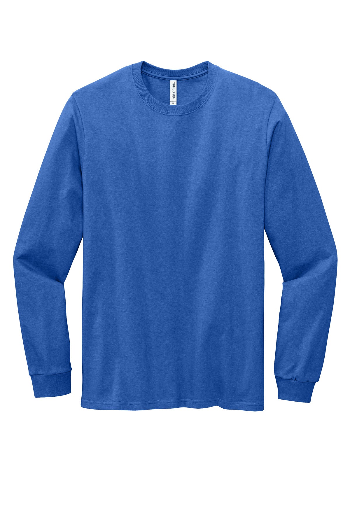 Front View of TrueRoyal Volunteer Knitwear All-American Long Sleeve Tee VL100LS