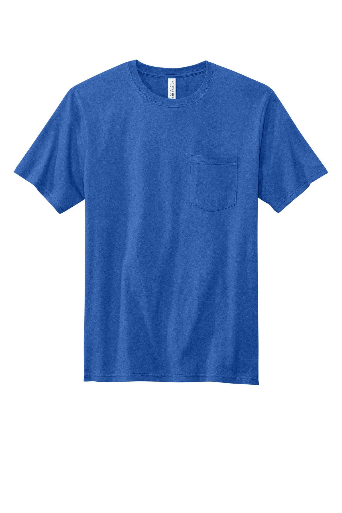 Front View of TrueRoyal Volunteer Knitwear All-American Pocket Tee VL100P